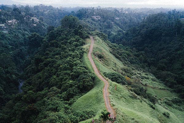 Aerial view of Campuhan Ride Walk by Justin Kauffman